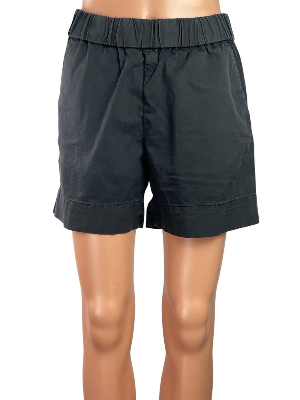 Everlane The Easy Short Women's Twill Black High Waisted Chino Casual Shorts 2